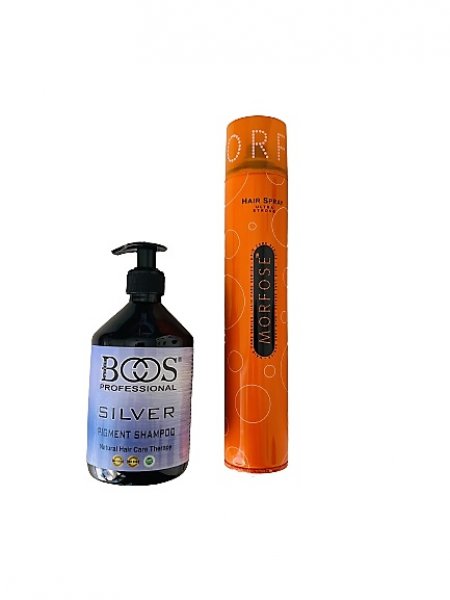 Pro Boos Profesyonel Sılver Şampuan 500 Ml + Morfose ( Turuncu ) Saç Spreyi̇ 400 Ml