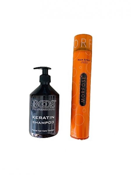 Pro Boos Profesyonel Keratın Şampuan 500 Ml + Morfose ( Turuncu ) Saç Spreyi̇ 400 Ml